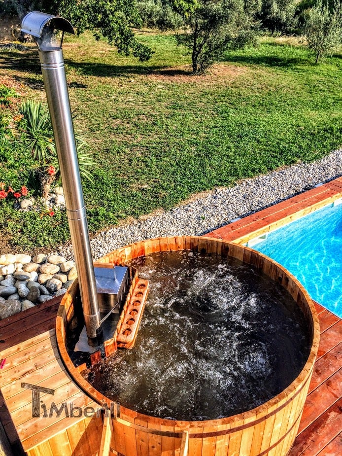 Badezuber Hot Tub aus Holz 20 Badezuber aus Holz mit Innenholzofen