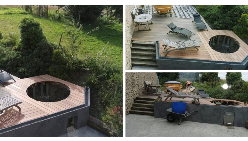 Badezuber Badefass Hot Tube Einbaumodell Einsatz Eingraben Eingelassen 2