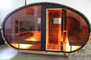 Ovale Aussensauna Fasssauna Hobbit (14)