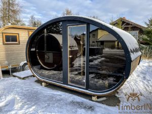 Ovale Aussensauna Fasssauna Hobbit (18)