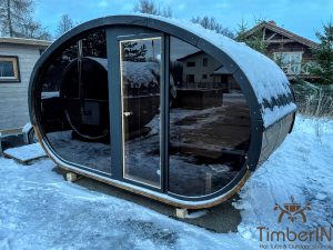 Ovale Aussensauna Fasssauna Hobbit (4)