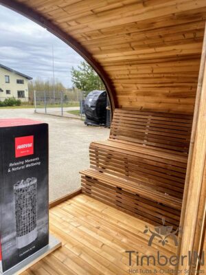 Ovale Aussensauna Fasssauna Hobbit (8)
