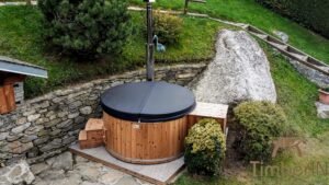 Badezuber Badefass Hot Tube Mit Whirlpool Holzofen – TimberIN Rojal