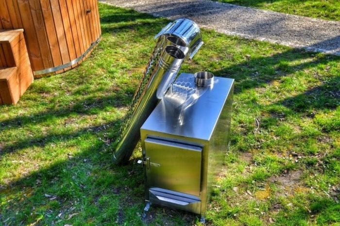 Extern Ofen für Badefass