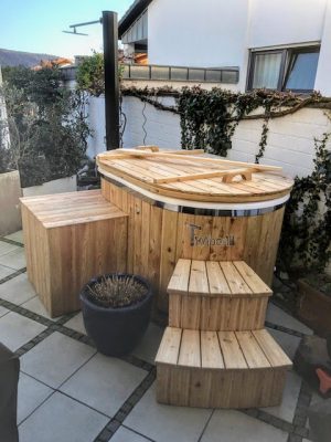 Badetonne Oval Mit Fiberglaseinsatz Für 2 Personen (6)