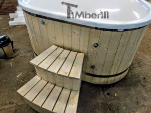 Badetonne Oval Mit Fiberglaseinsatz Für 2 Personen (9)