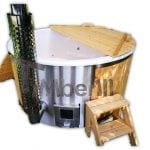 Badezuber GFK Lärche integrierter Ofen Deluxe TimberIN
