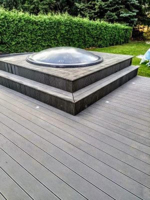 Badetonne Fiberglas Terrasse Einbaumodell Classic Modell (30)