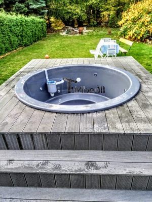 Badetonne Fiberglas Terrasse Einbaumodell Classic Modell (32)