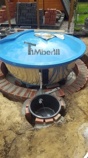 Badetonne Fiberglas Terrasse Einbaumodell Classic Modell (4)
