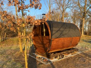 Holz Fasssauna Mit Holzofen Vorraum Bausatz (5)