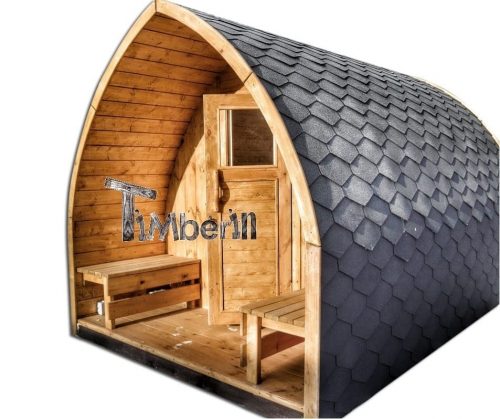 101 Aussensauna Pod mit Vorraum und Holzofen