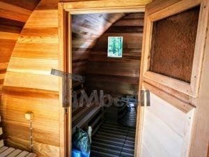 Outdoor Garten Holz Sauna Fasssauna Aussensauna Rote Zeder Mit Elektroheizung Und Veranda (18)