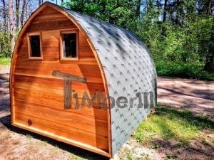 Outdoor Garten Holz Sauna Fasssauna Aussensauna Rote Zeder Mit Elektroheizung Und Veranda (6)