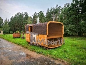 Quadratische Aussensauna Mit Holzofen Und Vorraum 16