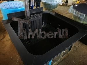 Badetonne Eckig Micro Pool Eiche Mit Innenofen 4