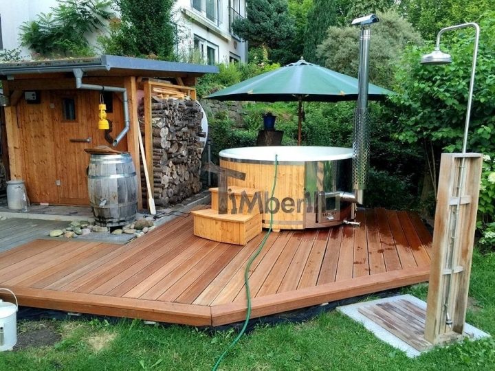 Badefass Gfk Lärche Mit Integrierter Ofen Wellness Royal, Andreas Block, Königswinter, Deutschland (1)