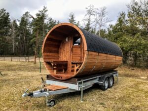 Fasssauna Saunafass Auf Anhänger (10)
