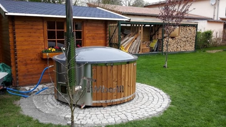 Badefass Gfk Thermoholz Mit Integriertem Ofen Wellness Royal, Klaus, Leipzing, Germany (2)