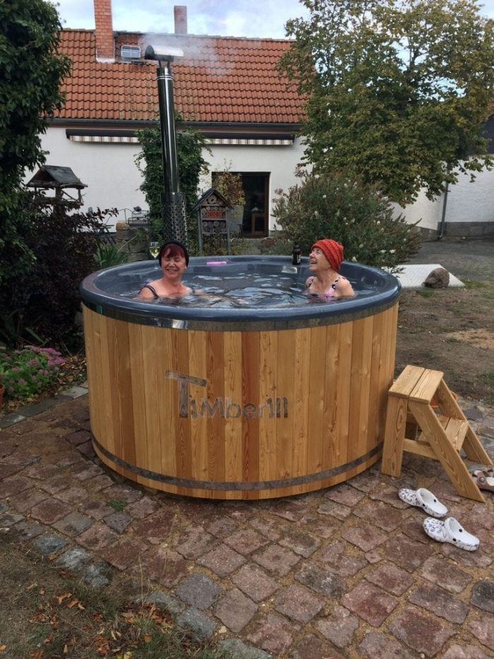 Badezuber GFK Lärche Mit Integriertem Ofen Wellness Deluxe, Bodo, Kemberg, Deutschland (3)
