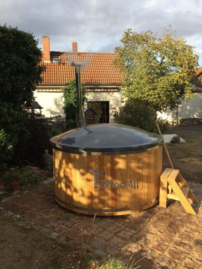 Badezuber GFK Lärche Mit Integriertem Ofen Wellness Deluxe, Bodo, Kemberg, Deutschland (5)