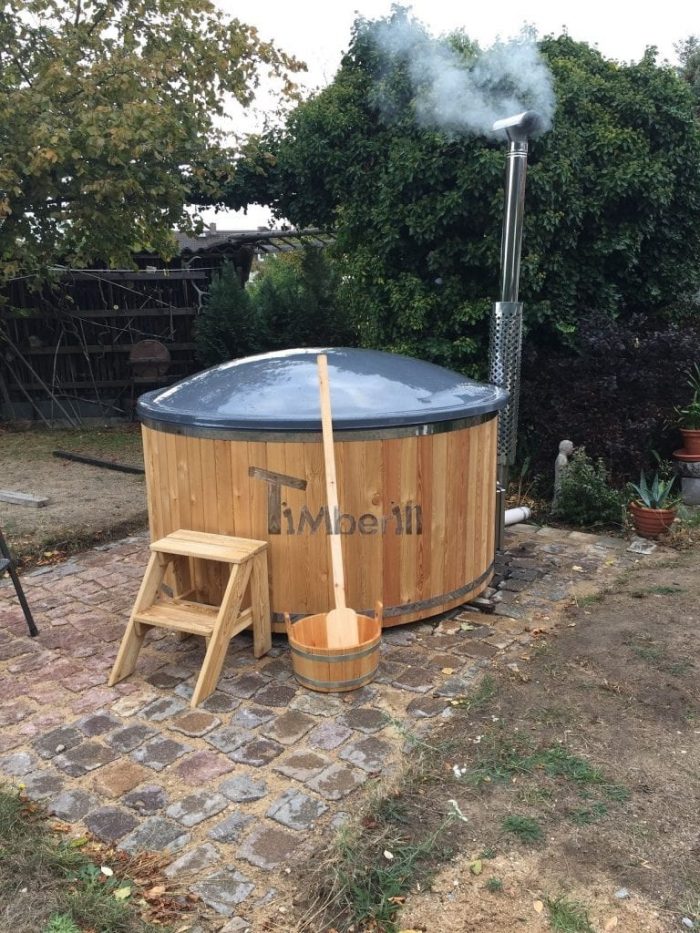 Badezuber GFK Lärche Mit Integriertem Ofen Wellness Deluxe, Bodo, Kemberg, Deutschland (6)