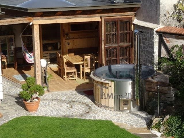 Badefass gfk Thermoholz mit integriertem Ofen Wellness Royal, Erich, Ober-Grafendorf, Österreich 3 Badefass Gfk Thermoholz Mit Integriertem Ofen Wellness Royal, Erich, Ober Grafendorf, Österreich (3)