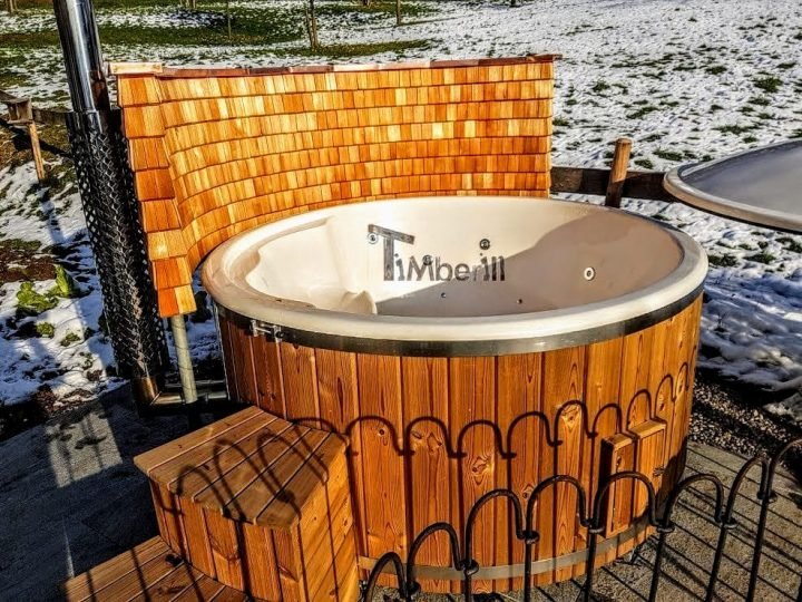 Badefass Gfk Thermoholz Mit Integriertem Ofen Wellness Royal, David, Schwyz, Schweiz (5)