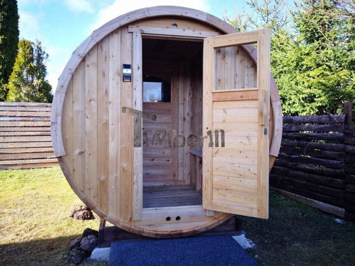 Fasssauna mit Holzofen oder mit elektrischer Heizung HARVIA, Astrid, Rheinbach, Deutschland