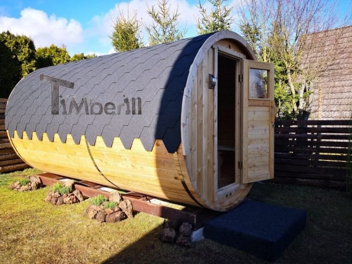 Fasssauna mit Holzofen oder mit elektrischer Heizung HARVIA, Astrid, Rheinbach, Deutschland