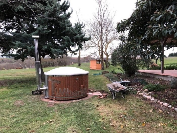 Badefass gfk Thermoholz mit integriertem Ofen Wellness Royal, Silvan, SAVERDUN, Frankreich 3 Badefass Gfk Thermoholz Mit Integriertem Ofen Wellness Royal, Silvan, SAVERDUN, Frankreich (2)