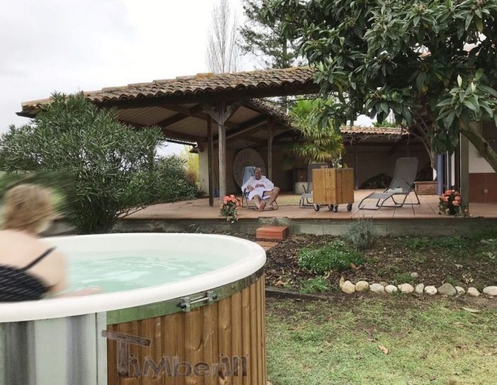 Badefass gfk Thermoholz mit integriertem Ofen Wellness Royal, Silvan, SAVERDUN, Frankreich 5 Badefass Gfk Thermoholz Mit Integriertem Ofen Wellness Royal, Silvan, SAVERDUN, Frankreich (6)