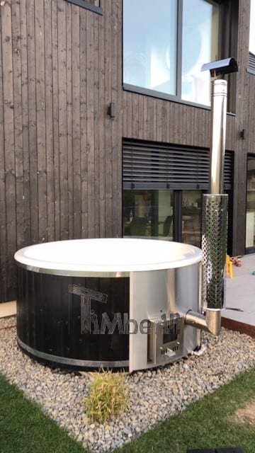 Badezuber GFK Lärche Mit Integriertem Ofen Wellness Deluxe, Sascha, Edertal, Deutschland