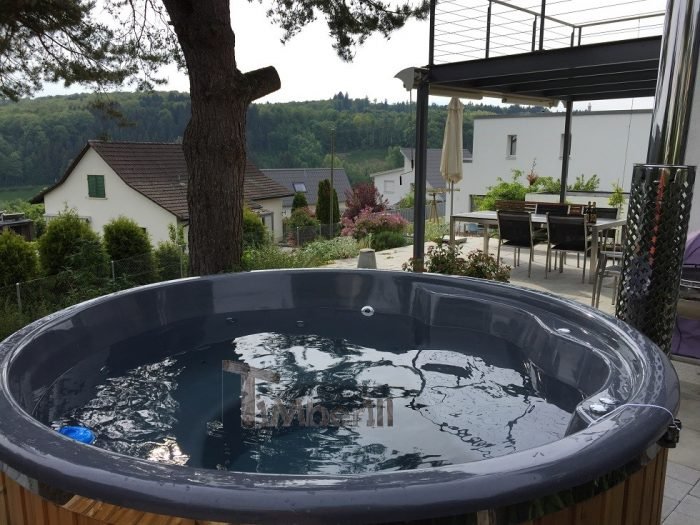 Badefass gfk Thermoholz mit integriertem Ofen Wellness Royal, Beni, Magden, Schweiz 2 Badefass Gfk Thermoholz Mit Integriertem Ofen Wellness Royal, Beni, Magden, Schweiz (1)