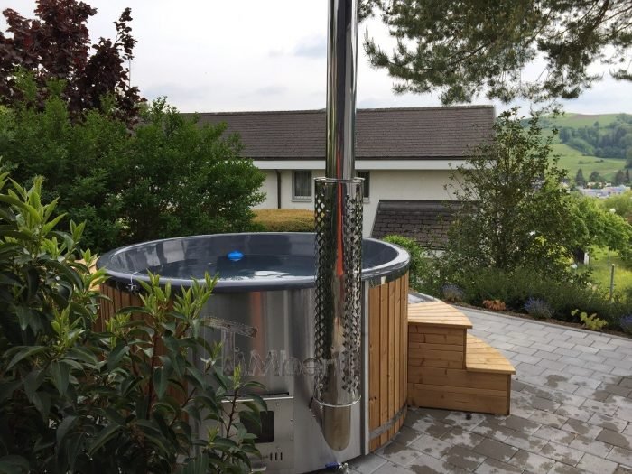 Badefass gfk Thermoholz mit integriertem Ofen Wellness Royal, Beni, Magden, Schweiz 3 Badefass Gfk Thermoholz Mit Integriertem Ofen Wellness Royal, Beni, Magden, Schweiz (2)