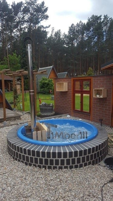 Badetonne Fiberglas Terrasse Einbaumodell Classic Modell, Simone, Spremberg, Deutschland (4)