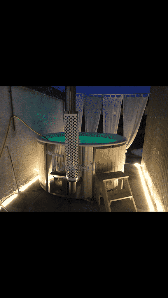 Badezuber GFK Lärche Mit Integriertem Ofen Wellness Deluxe, Jens, Gründau, Deutschland (1)