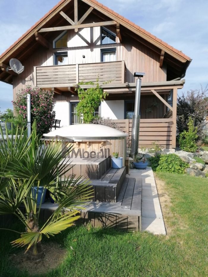 Badefass gfk Thermoholz mit integriertem Ofen Wellness Royal, Daniela, Hollenthon, Österreich 4 Badefass Gfk Thermoholz Mit Integriertem Ofen Wellness Royal, Daniela, Hollenthon, Österreich (4)