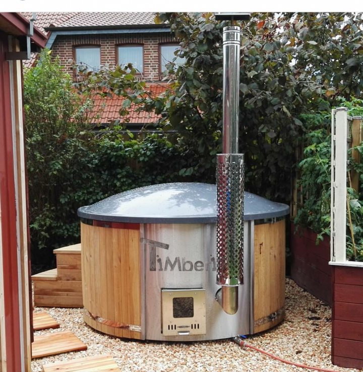 Badefass Gfk Thermoholz Mit Integriertem Ofen Wellness Royal, Guido, Heiden, Deutschland