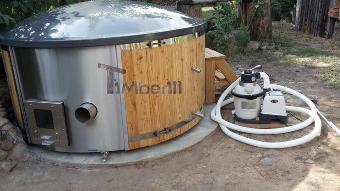 Badezuber GFK Lärche mit integriertem Ofen Wellness Deluxe, Ines, Burg OT Parchau, Deutschland 2 Badezuber GFK Lärche Mit Integriertem Ofen Wellness Deluxe, Ines, Burg OT Parchau, Deutschland (1)