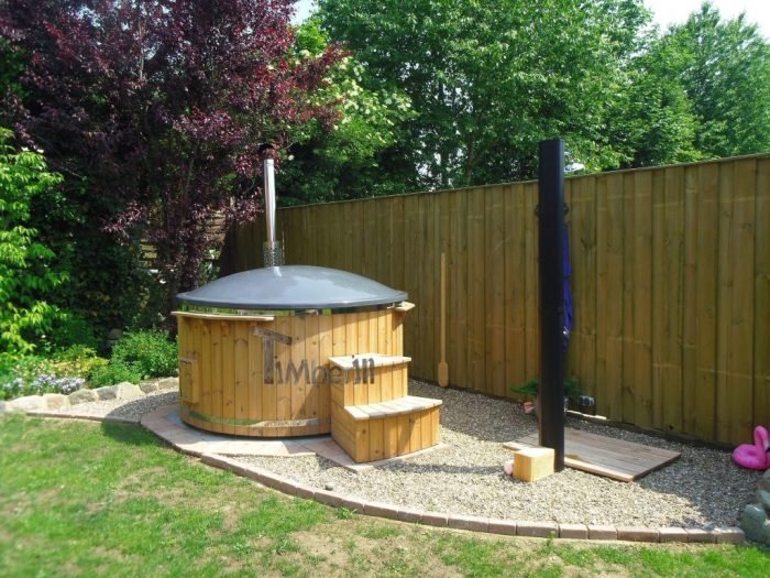 Badefass Gfk Thermoholz Mit Integriertem Ofen Wellness Royal, Fabian, Kulpin, Deutschland (1)