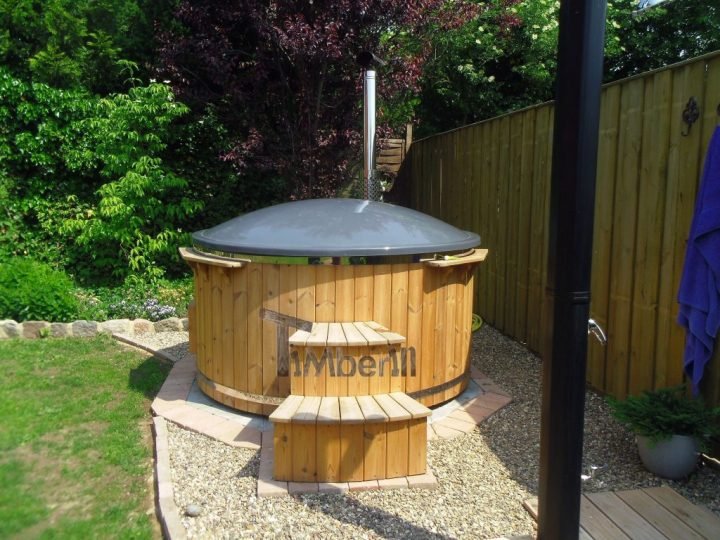 Badefass Gfk Thermoholz Mit Integriertem Ofen Wellness Royal, Fabian, Kulpin, Deutschland (2)