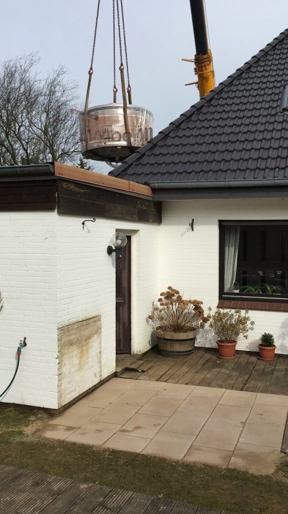 Badefass Gfk Thermoholz Mit Integriertem Ofen Wellness Royal, Tilo, Heide, Deutschland (1)