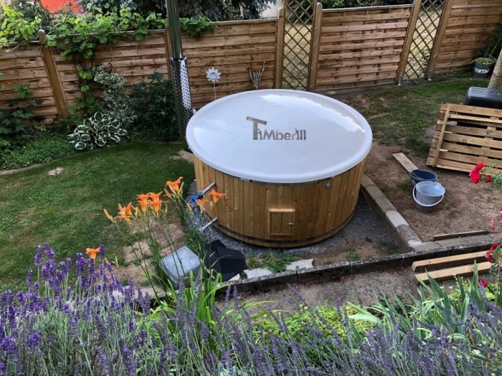 Badezuber GFK Lärche Mit Integriertem Ofen Wellness Deluxe, Sven, Fränkisch Crumbach, Deutschland