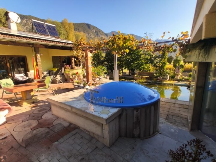 Badetonne Fiberglas Terrasse Einbaumodell, Eugen, Hatting, Österreich (2)