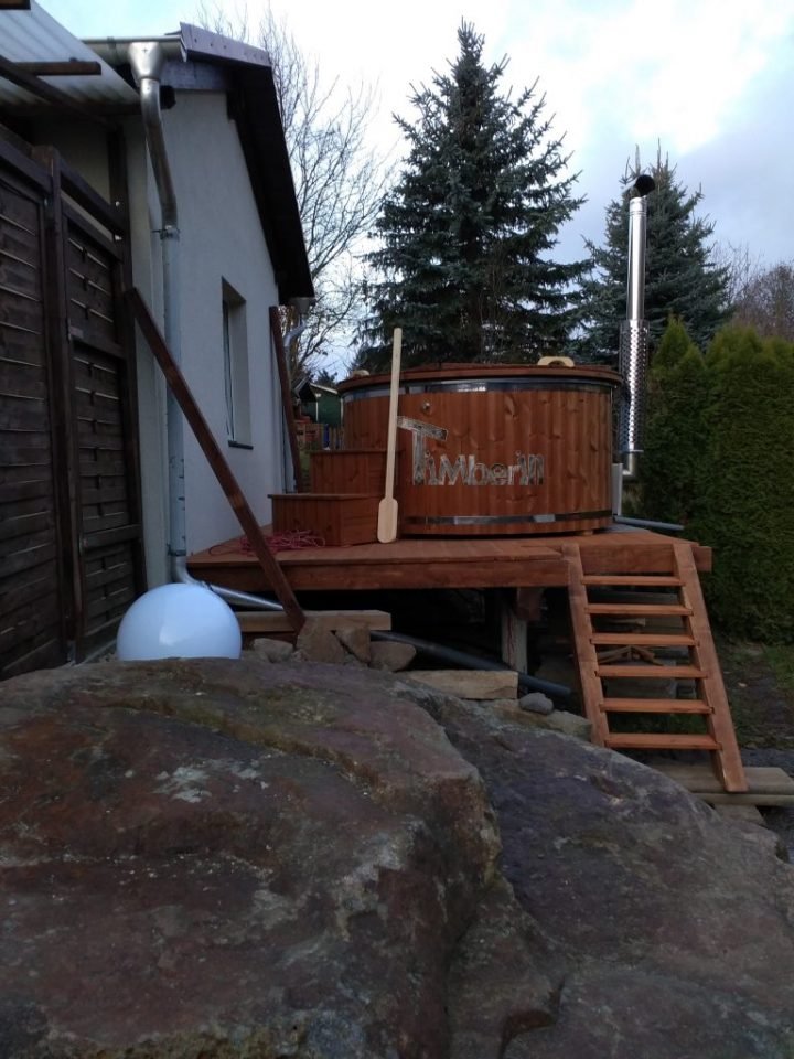 Badefass Gfk Thermoholz Mit Integriertem Ofen Wellness Royal, Mirko, Hainewalde, Germany