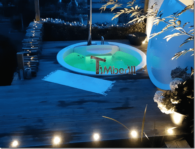 Badetonne Fiberglas Terrasse Einbaumodell Classic Modell, Matthias, Ermershausen, Deutschland (1)