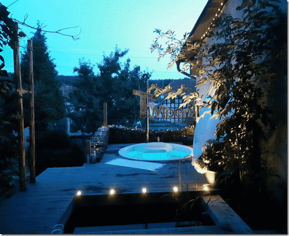 Badetonne Fiberglas Terrasse Einbaumodell Classic Modell, Matthias, Ermershausen, Deutschland (2)