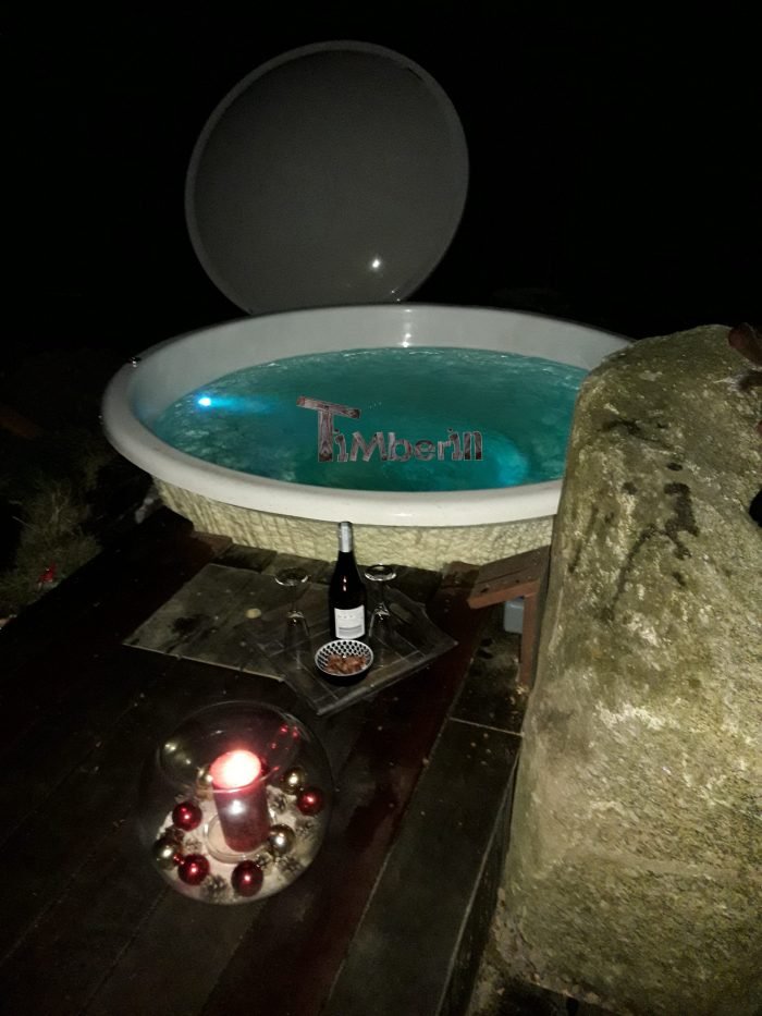 Badetonne Fiberglas Terrasse Einbaumodell, Jochen, Nienwohld, Deutschland (3)