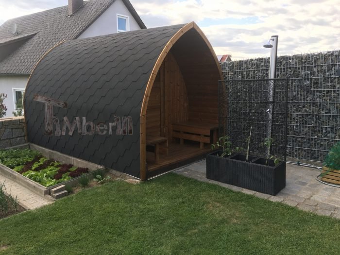 Außensauna Gartensauna Iglu Pod mit Holzofen Elektrisch, Sabine & Christian, Pfreimd, Deutschland 2 Außensauna Gartensauna Iglu Pod Mit Holzofen Elektrisch, Sabine & Christian, Pfreimd, Deutschland (2)